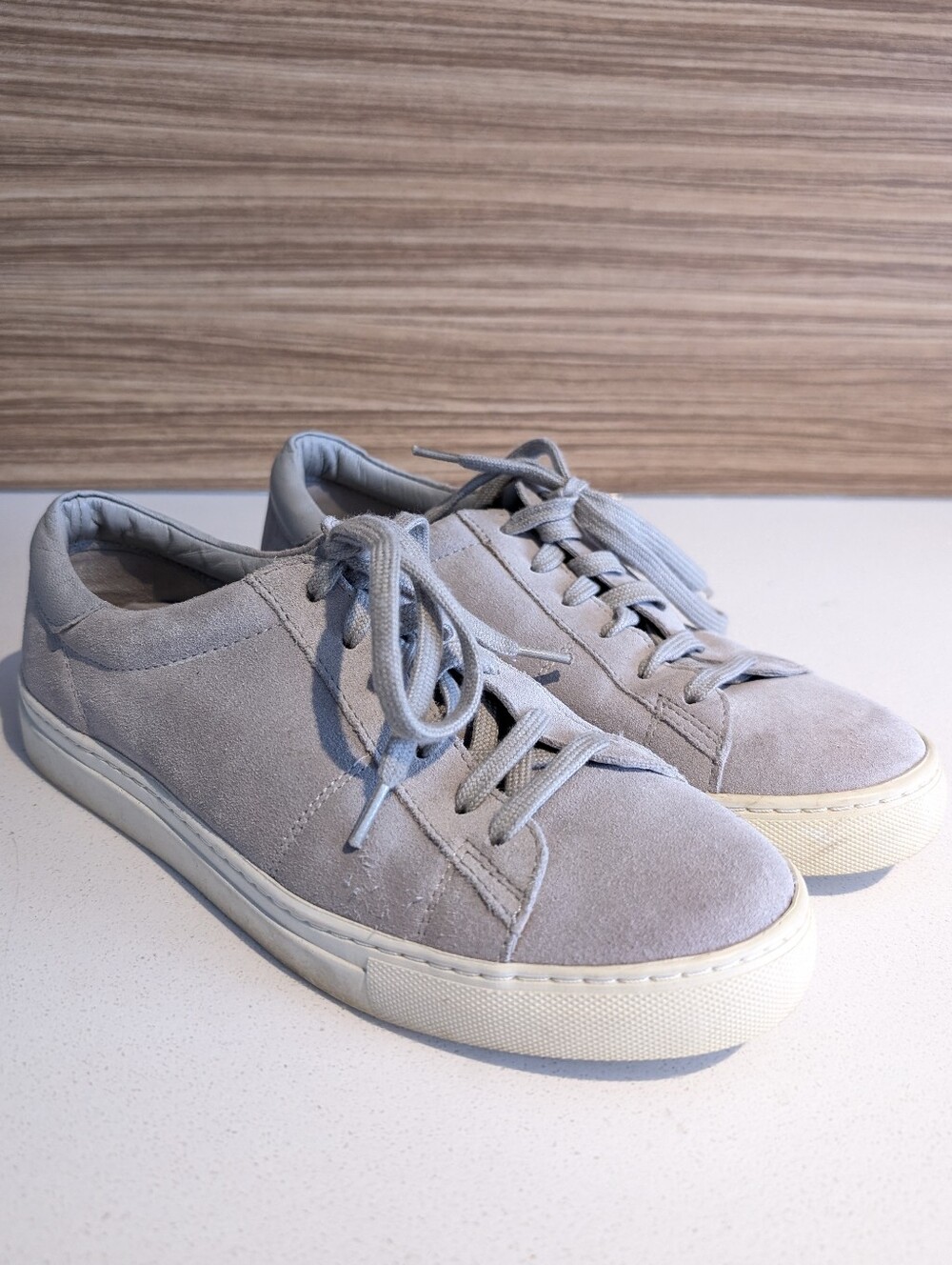 The White Company Gray Leather sneakers